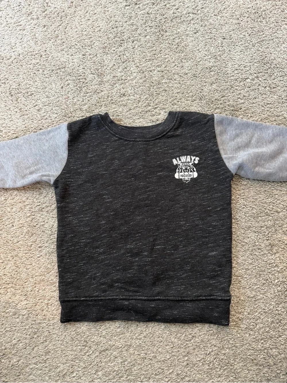 Garanimals Black & Gray 'Always Focused' Raglan Sweatshirt
